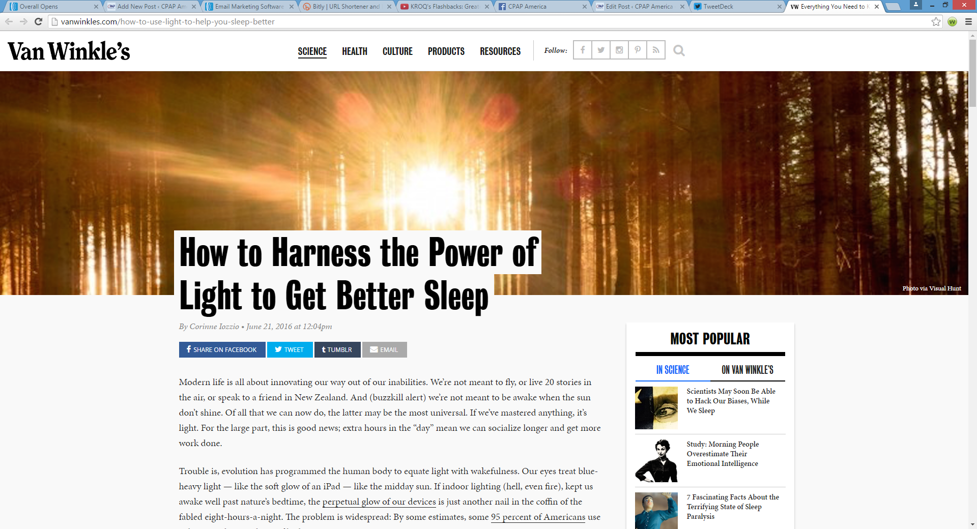How Light Has An Affect On Your Sleep