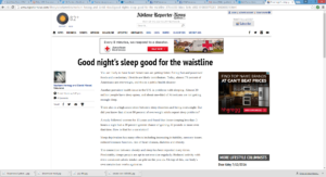 A Good Night's Sleep Can Help Your Waistline