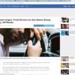 Rate Of Sleep Deprived Drivers Increasing