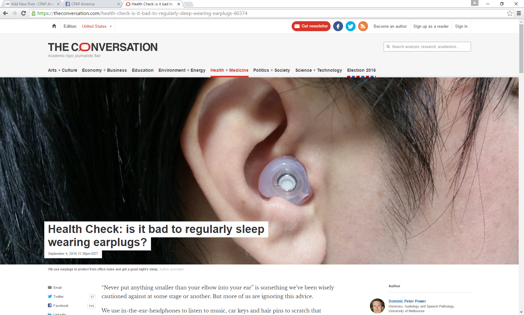 Is it healthy to wear earplugs while sleeping? New concerns arise