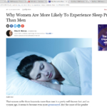 Study: Women More Likely To Have Sleep Issues Than Men
