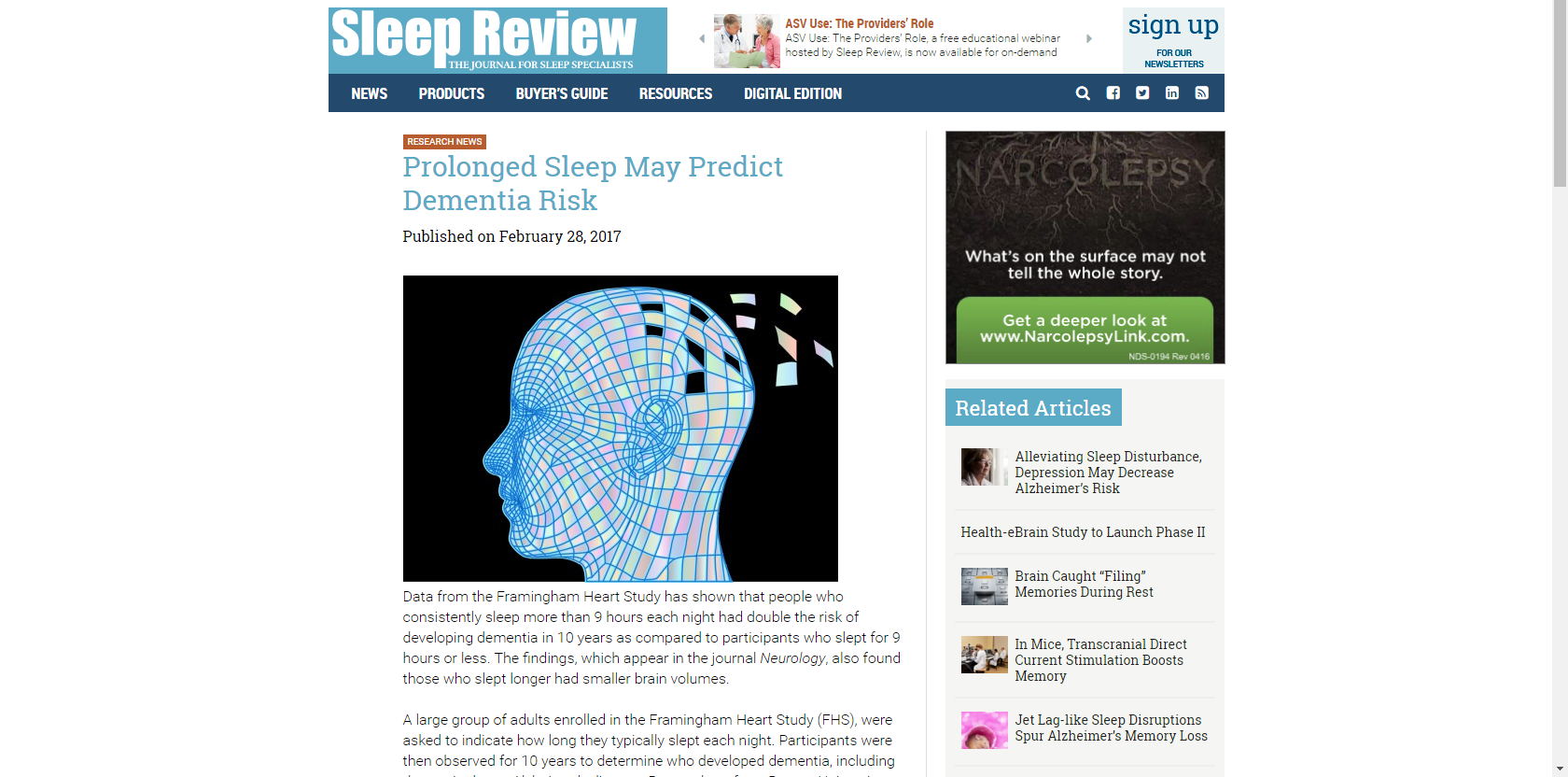 Sleep risk for dementia