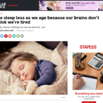 sleep less as we age