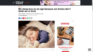 sleep less as we age