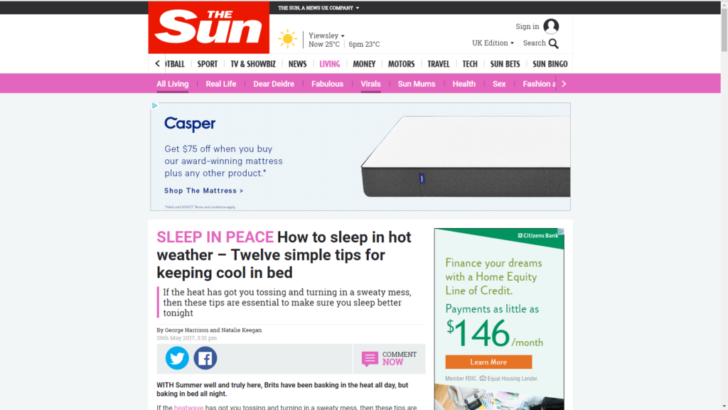 Sleep Better in Hot Weather This Summer; Check Out These Tips